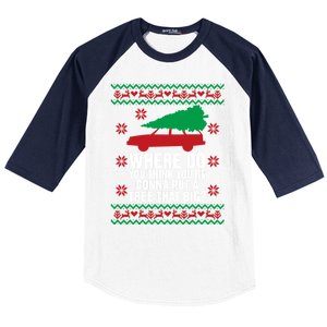 Where Do You Think YouRe Christmas Couple Matching Family Baseball Sleeve Shirt