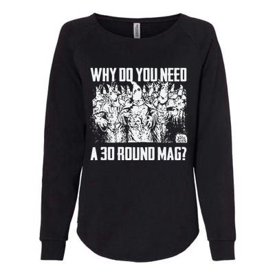 Why Do You Need A 30 Round Mag Womens California Wash Sweatshirt