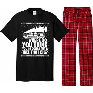 Where Do You Think Youre Gonna Put A Tree That Big Xmas Tree Pajama Set