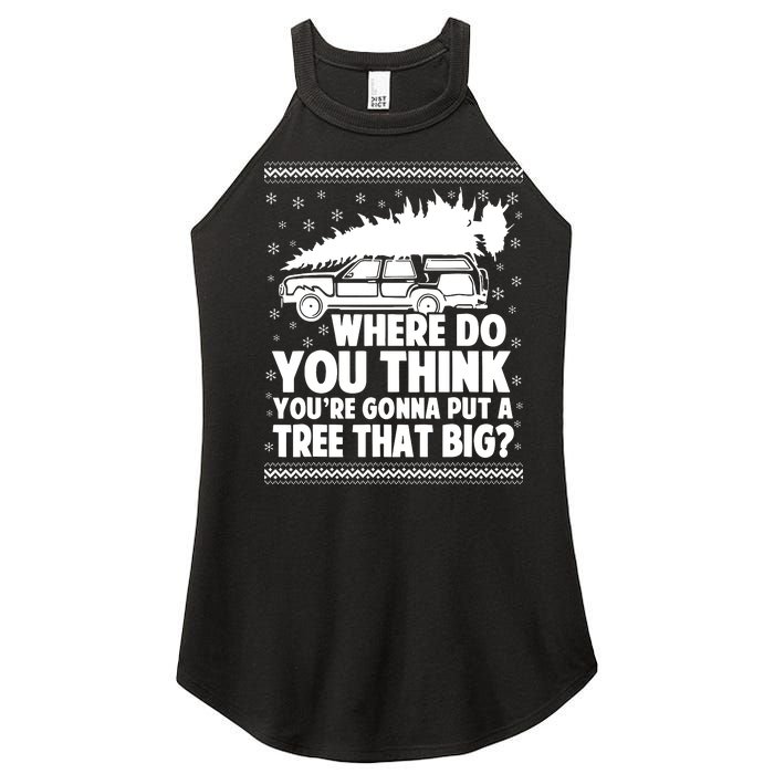 Where Do You Think Youre Gonna Put A Tree That Big Xmas Tree Women's Perfect Tri Rocker Tank