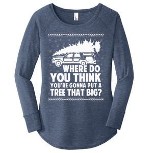 Where Do You Think Youre Gonna Put A Tree That Big Xmas Tree  Women's Perfect Tri Tunic Long Sleeve Shirt