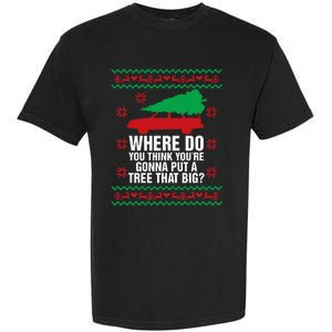 Where Do You Think YouRe Christmas Couple Matching Family Garment-Dyed Heavyweight T-Shirt