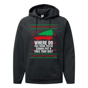 Where Do You Think YouRe Christmas Couple Matching Family Performance Fleece Hoodie