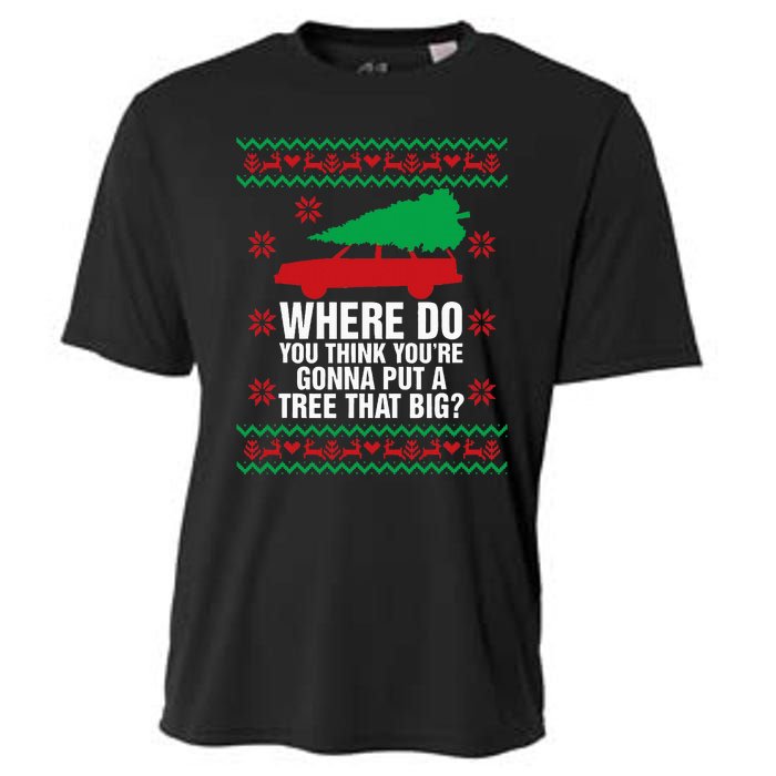 Where Do You Think YouRe Christmas Couple Matching Family Cooling Performance Crew T-Shirt