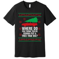 Where Do You Think YouRe Christmas Couple Matching Family Premium T-Shirt