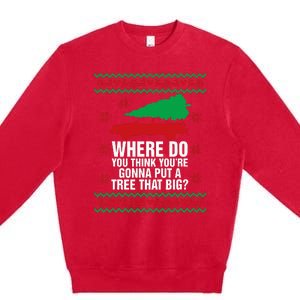 Where Do You Think YouRe Christmas Couple Matching Family Premium Crewneck Sweatshirt