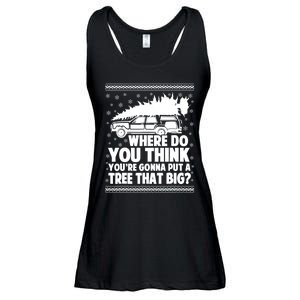 Where Do You Think Youre Gonna Put A Tree That Big Xmas Tree Ladies Essential Flowy Tank