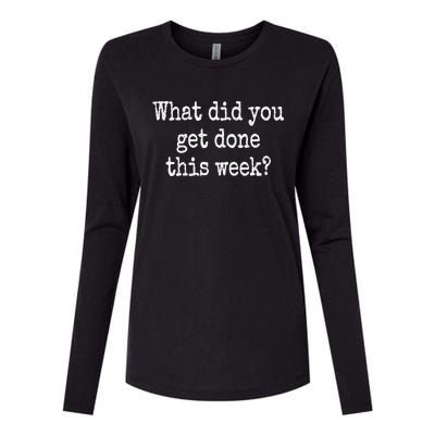 What Did You Get Done This Week Doge Dept Of Gov Efficiency Womens Cotton Relaxed Long Sleeve T-Shirt