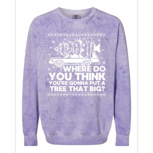 Where Do You Think YouRe Christmas Couple Matching Family Colorblast Crewneck Sweatshirt