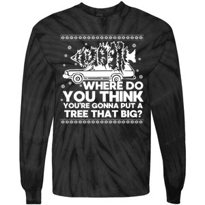 Where Do You Think YouRe Christmas Couple Matching Family Tie-Dye Long Sleeve Shirt