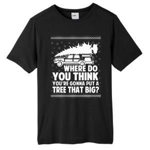 Where Do You Think Youre Gonna Put A Tree That Big Xmas Tree  Tall Fusion ChromaSoft Performance T-Shirt