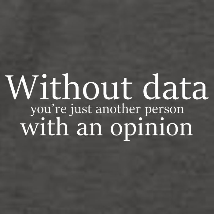 Without Data You're Just Another Person With An Opinion Vector Backpack
