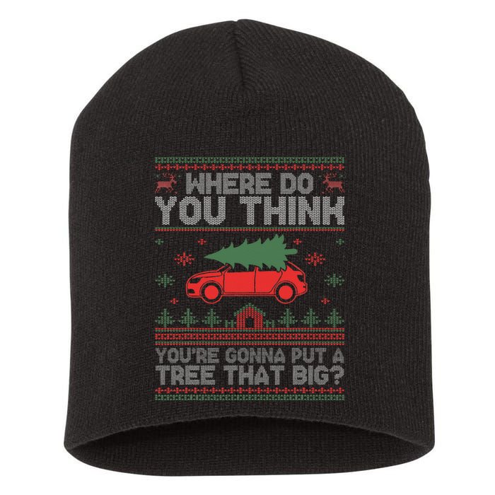  Where Do You Think You're Gonna Put A Tree That Big  Short Acrylic Beanie