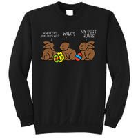 Where Did You Guys Go Chocolate Bunny Funny Easter Sweatshirt