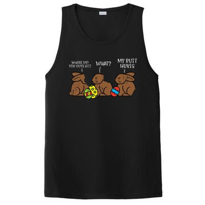 Where Did You Guys Go Chocolate Bunny Funny Easter PosiCharge Competitor Tank