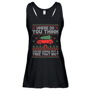 Where Do You Think YouRe Gonna Put Tree That Big Christmas Ladies Essential Flowy Tank