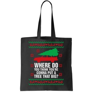 Where Do You Think You're Christmas Couple Matching Family  Tote Bag