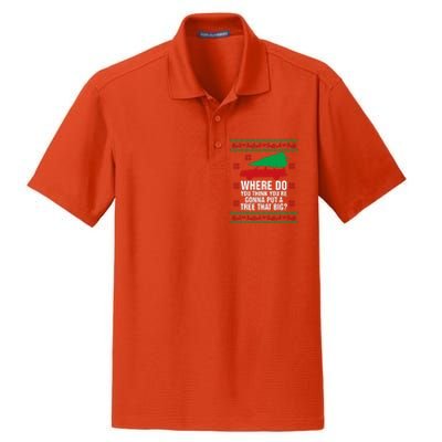 Where Do You Think You're Christmas Couple Matching Family  Dry Zone Grid Polo