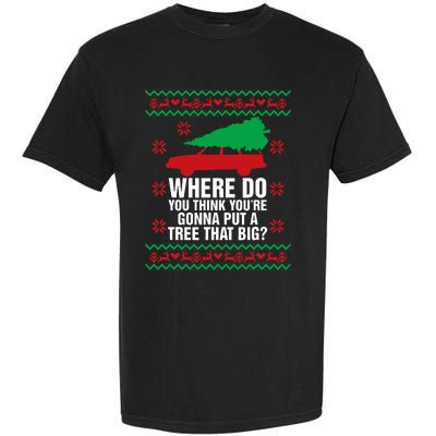 Where Do You Think You're Christmas Couple Matching Family  Garment-Dyed Heavyweight T-Shirt