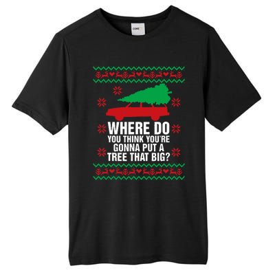 Where Do You Think You're Christmas Couple Matching Family  Tall Fusion ChromaSoft Performance T-Shirt