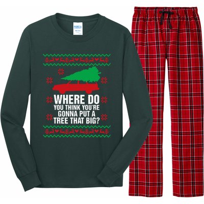 Where Do You Think You're Christmas Couple Matching Family  Long Sleeve Pajama Set