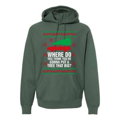 Where Do You Think You're Christmas Couple Matching Family  Premium Hoodie