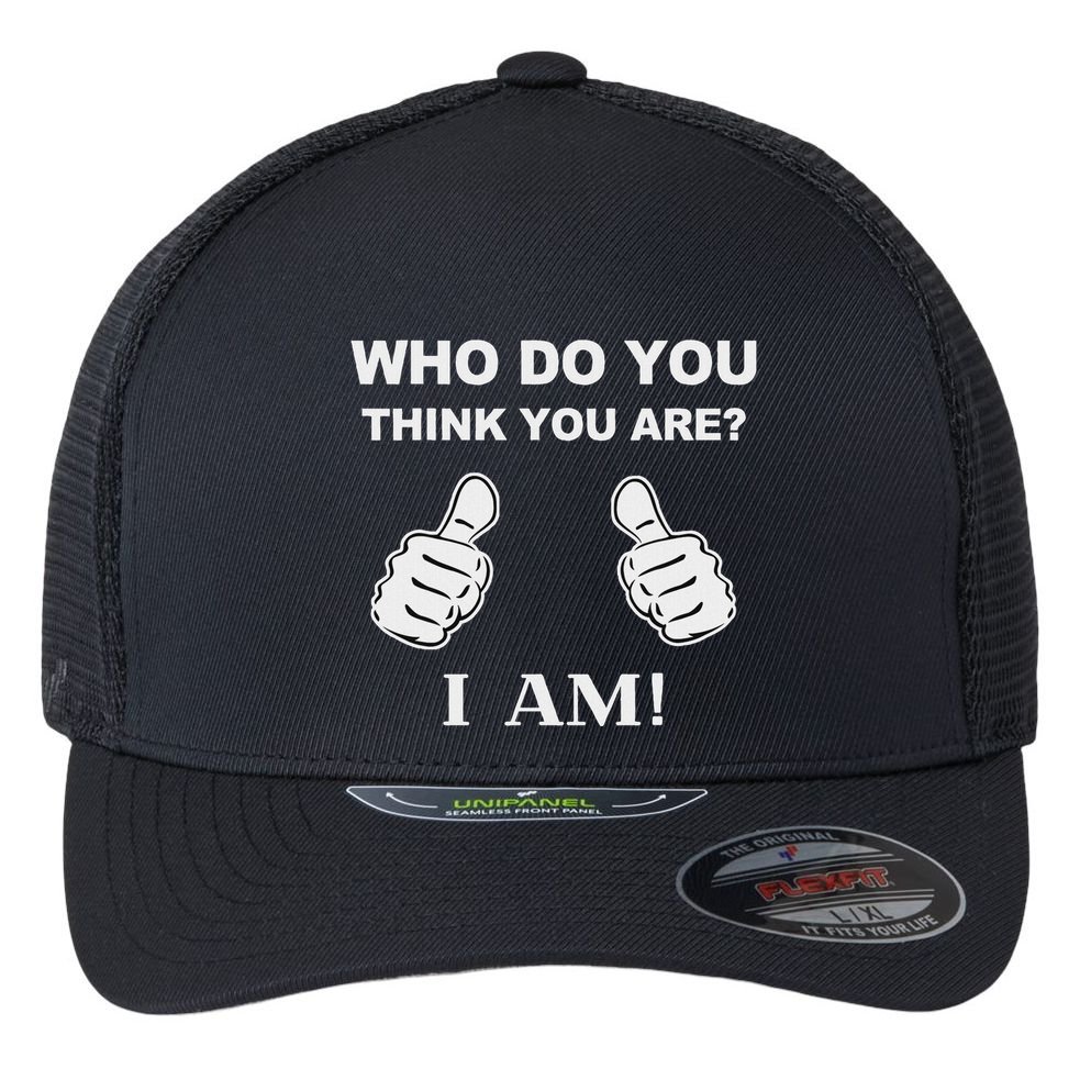 Who Do You Think You Are I Am Viral Funny Bowling Meme Flexfit Unipanel Trucker Cap