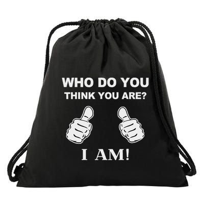 Who Do You Think You Are I Am Viral Funny Bowling Meme Drawstring Bag