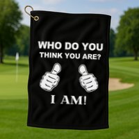 Who Do You Think You Are I Am Viral Funny Bowling Meme Golf Towel