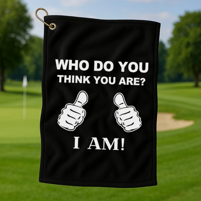 Who Do You Think You Are I Am Viral Funny Bowling Meme Golf Towel