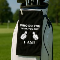 Who Do You Think You Are I Am Viral Funny Bowling Meme Golf Towel