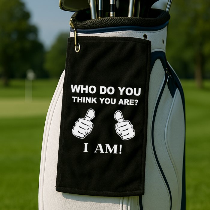 Who Do You Think You Are I Am Viral Funny Bowling Meme Golf Towel