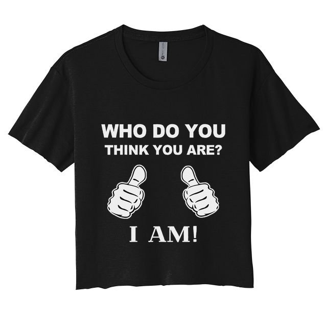 Who Do You Think You Are I Am Viral Funny Bowling Meme Crop Top
