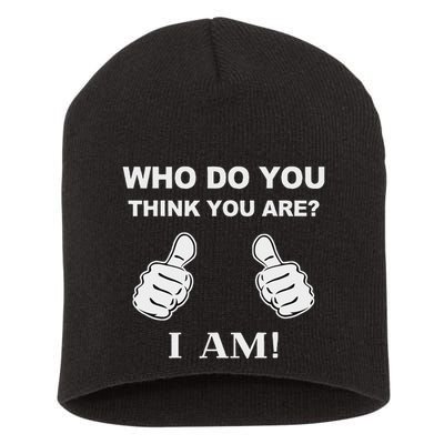 Who Do You Think You Are I Am Viral Funny Bowling Meme Short Acrylic Beanie