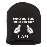 Who Do You Think You Are I Am Viral Funny Bowling Meme Short Acrylic Beanie