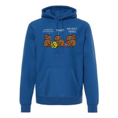 Where Did You Guys Go Chocolate Bunny Premium Hoodie