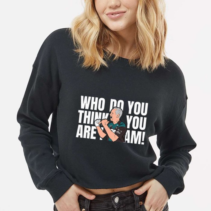 Who Do You Think You Are I Am Cropped Pullover Crew