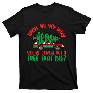 Where Do You Think Tree Matching Christmas Couples Pajamas T-Shirt