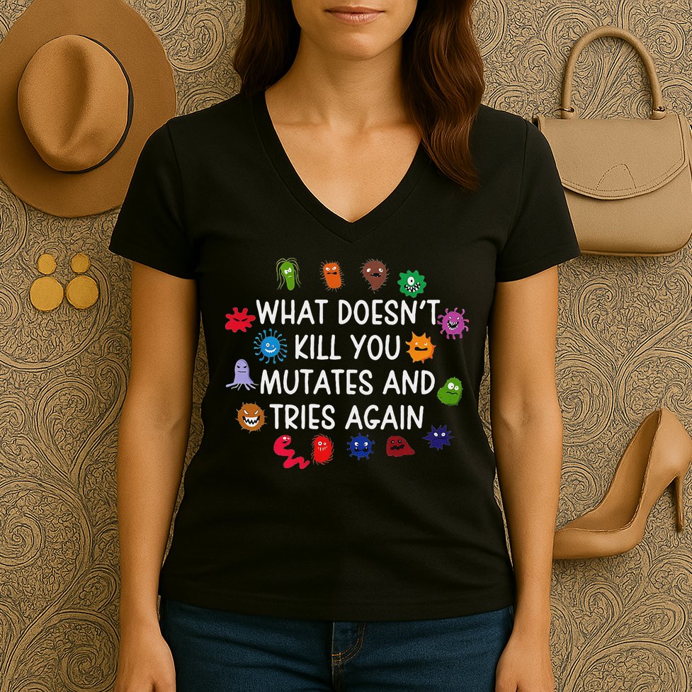 What DoesnT You Mutates And Tries Again Women's V-Neck T-Shirt