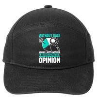 Without Data Youre Just Another Person Wit An Opinion 7-Panel Snapback Hat