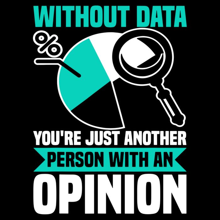 Without Data Youre Just Another Person Wit An Opinion 7-Panel Snapback Hat