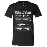 Why Do You Need A Gun For Tyranny V-Neck T-Shirt