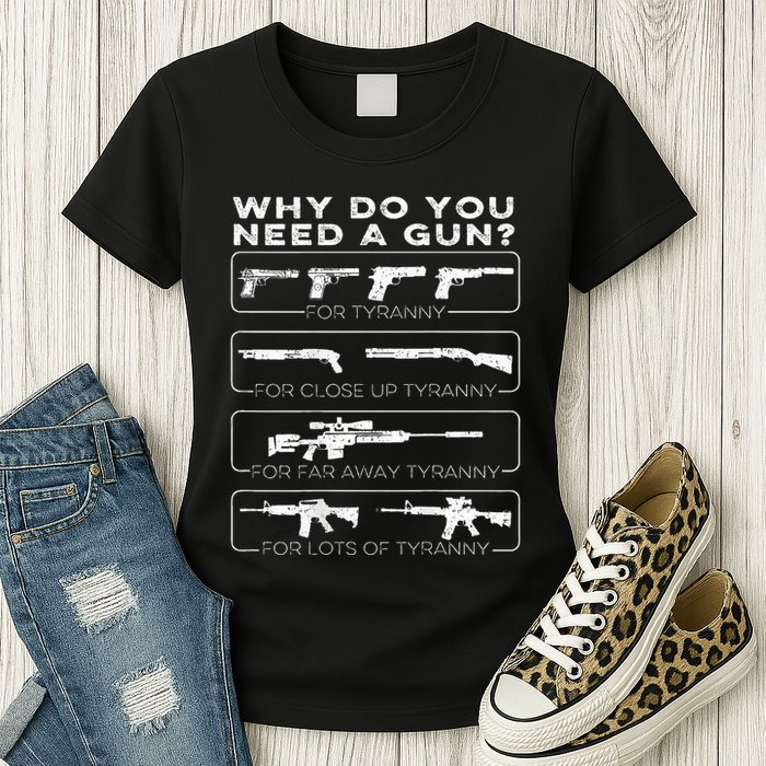 Why Do You Need A Gun For Tyranny Womens T-Shirt