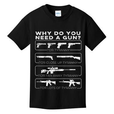 Why Do You Need A Gun For Tyranny Kids T-Shirt