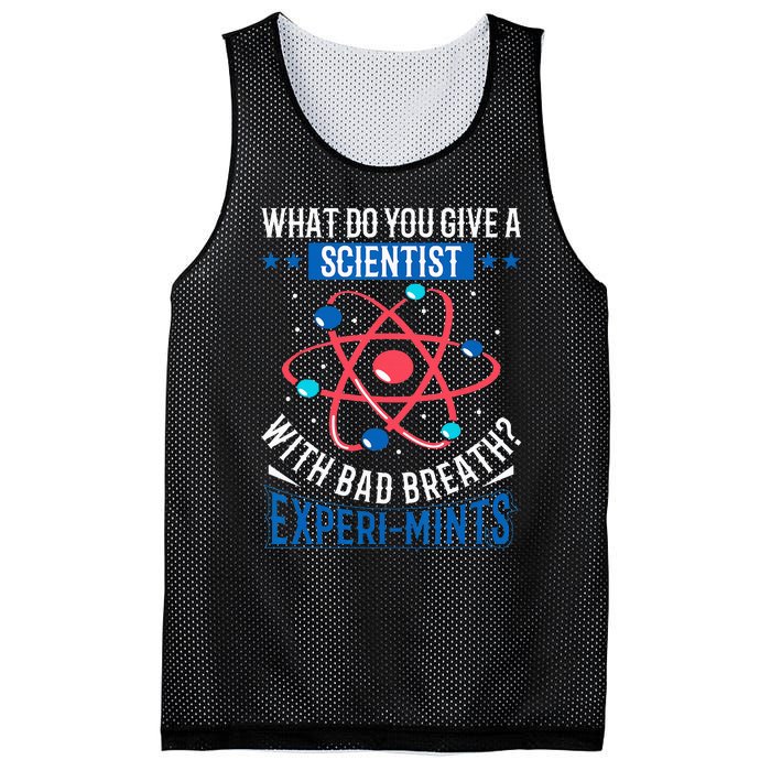 What Do You Give A Scientist Funny Dad Joke Mesh Reversible Basketball Jersey Tank