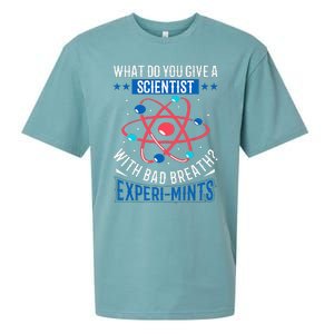 What Do You Give A Scientist Funny Dad Joke Sueded Cloud Jersey T-Shirt