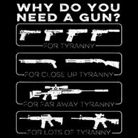why do you need a gun for tyranny Drawstring Bag