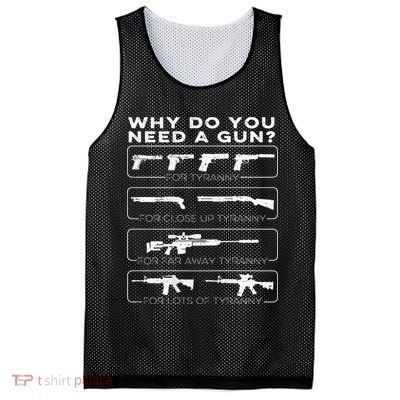 why do you need a gun for tyranny Mesh Reversible Basketball Jersey Tank
