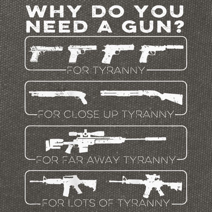 why do you need a gun for tyranny Cotton Canvas Backpack