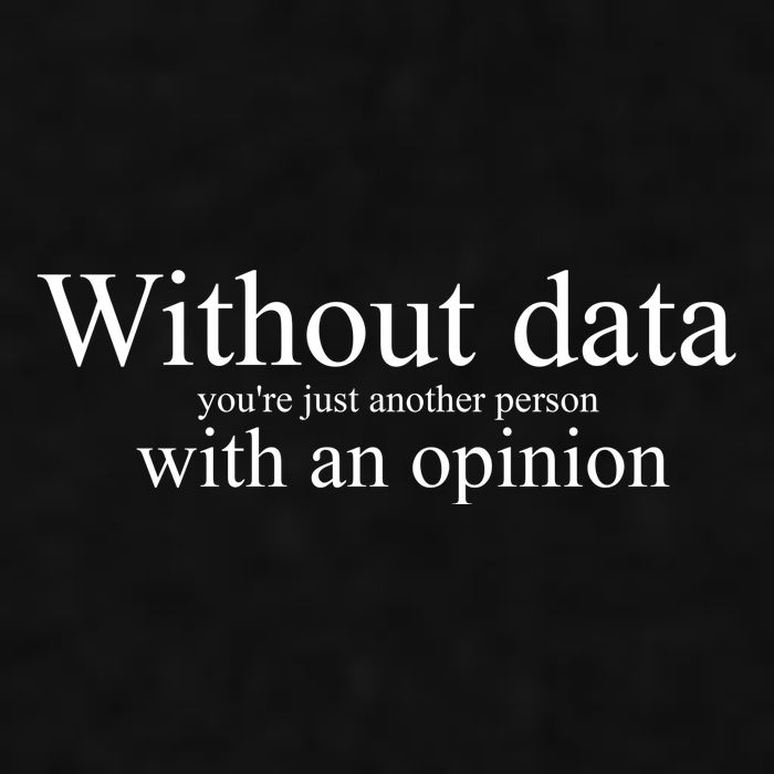 Without Data YouRe Just Another Person With An Opinion Ladies PosiCharge Tri-Blend Wicking Tank
